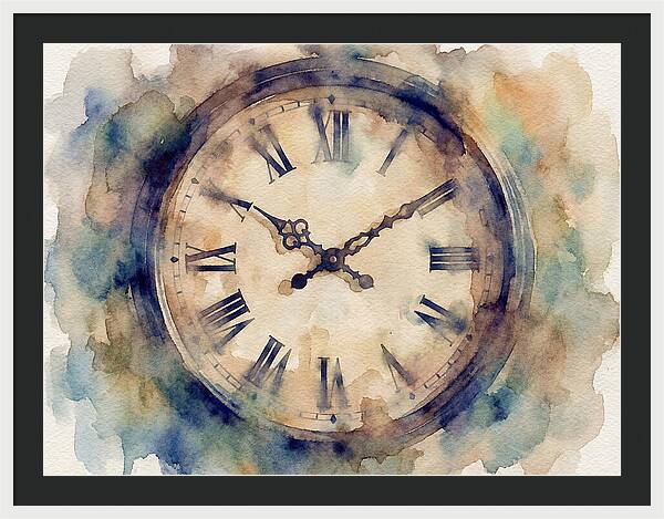 Timeless Watercolor Clock