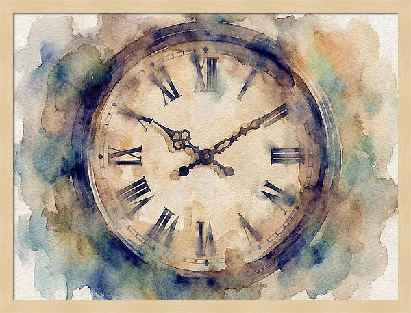 Timeless Watercolor Clock