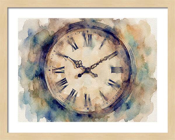 Timeless Watercolor Clock