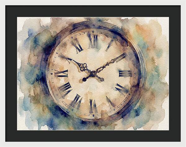 Timeless Watercolor Clock