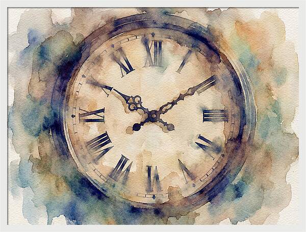 Timeless Watercolor Clock