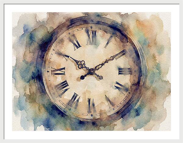 Timeless Watercolor Clock
