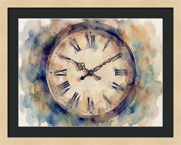 Timeless Watercolor Clock