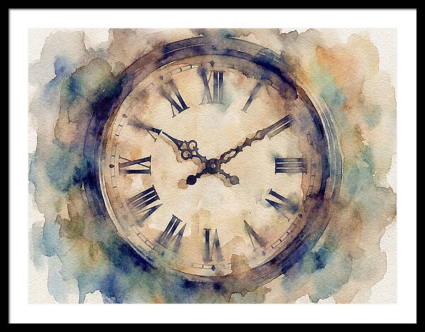 Timeless Watercolor Clock