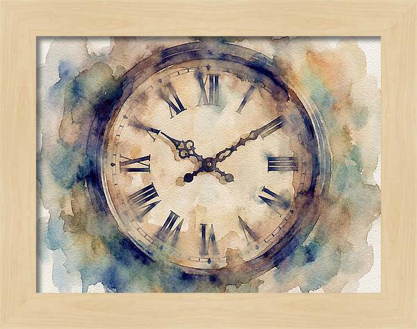 Timeless Watercolor Clock