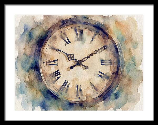 Timeless Watercolor Clock