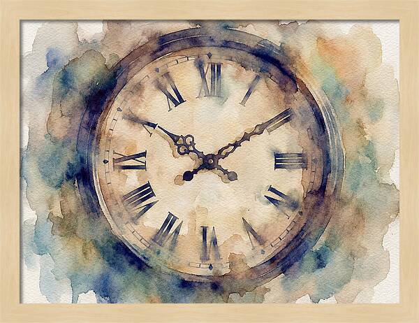 Timeless Watercolor Clock