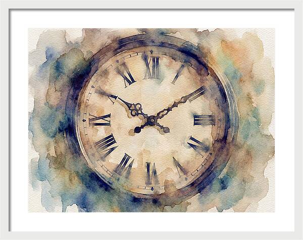 Timeless Watercolor Clock