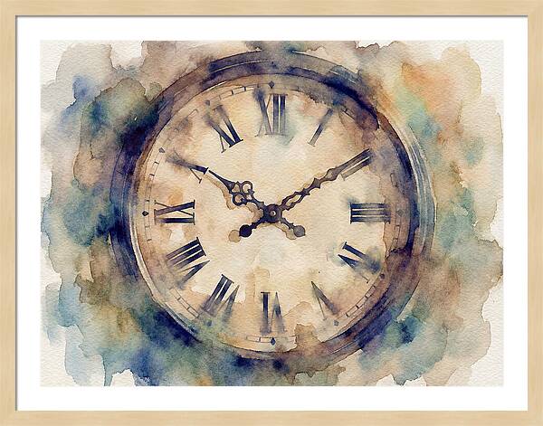 Timeless Watercolor Clock