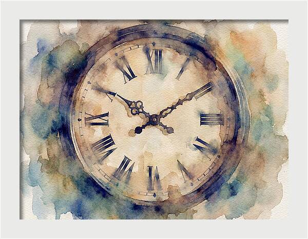 Timeless Watercolor Clock