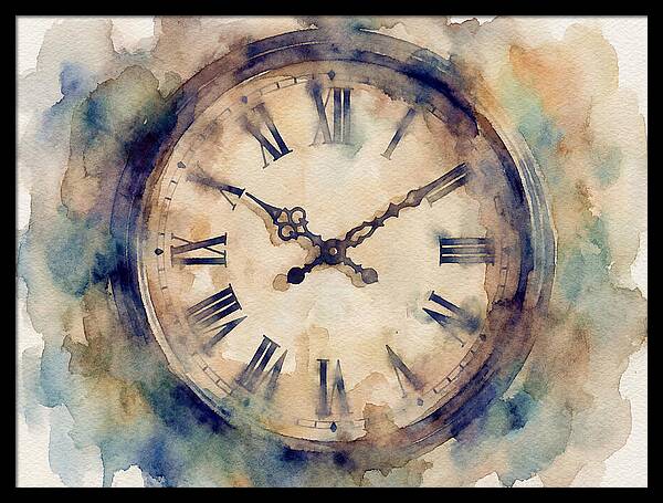 Timeless Watercolor Clock
