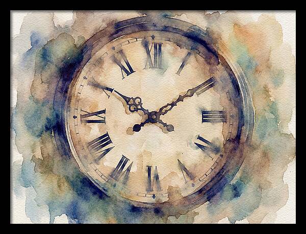 Timeless Watercolor Clock