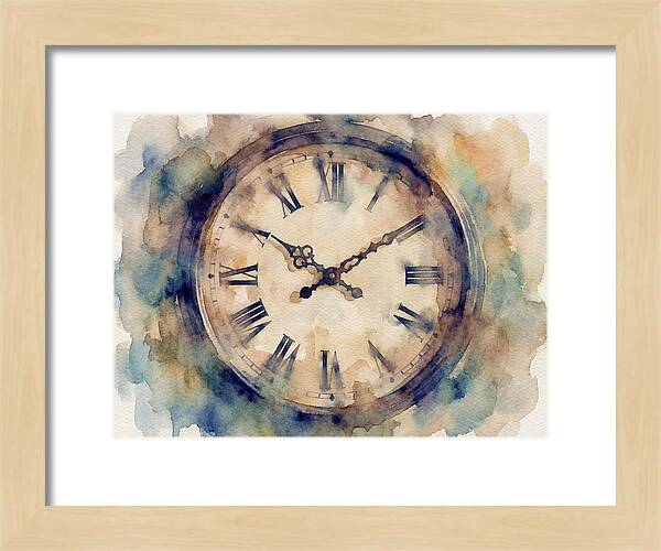 Timeless Watercolor Clock