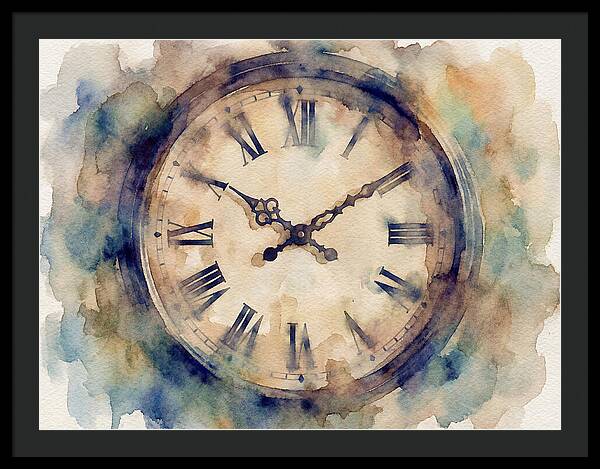 Timeless Watercolor Clock
