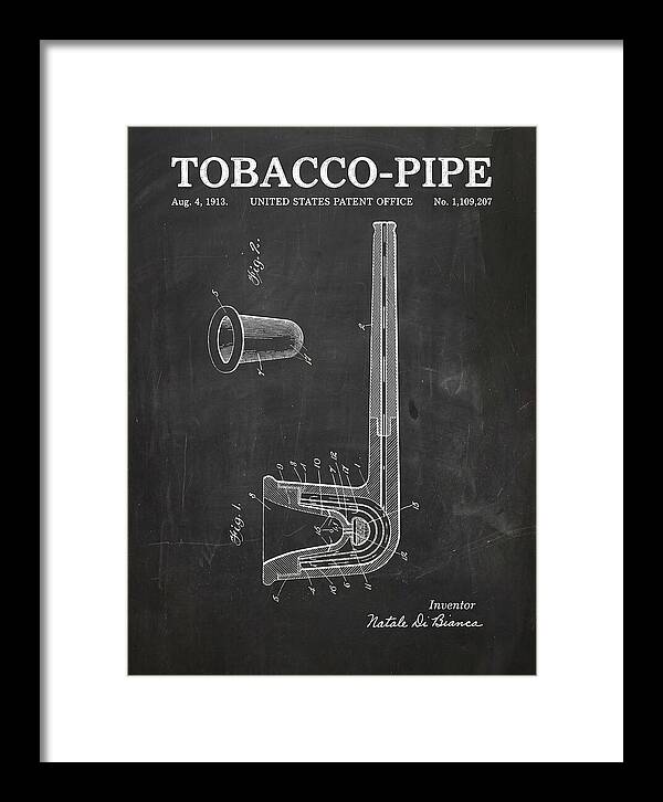 Tobacco Pipe Chalkboard Patent Us1109207a