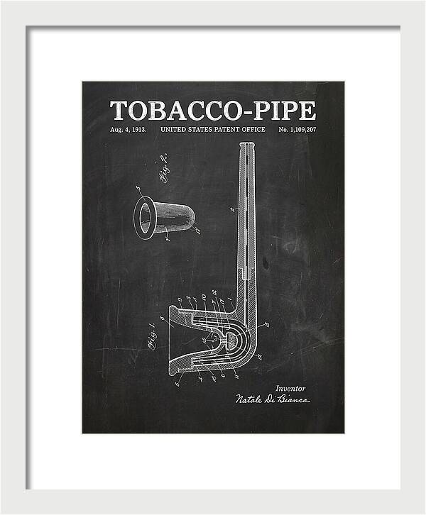 Tobacco Pipe Chalkboard Patent Us1109207a
