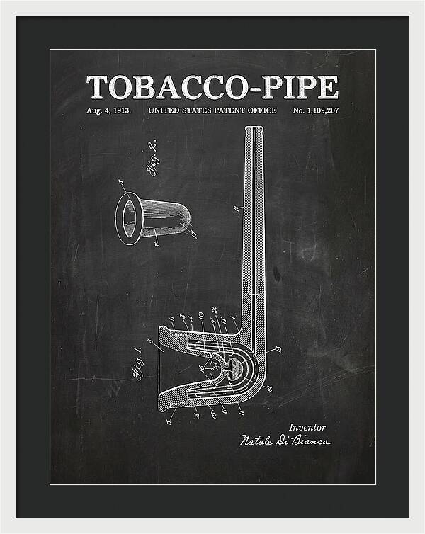 Tobacco Pipe Chalkboard Patent Us1109207a