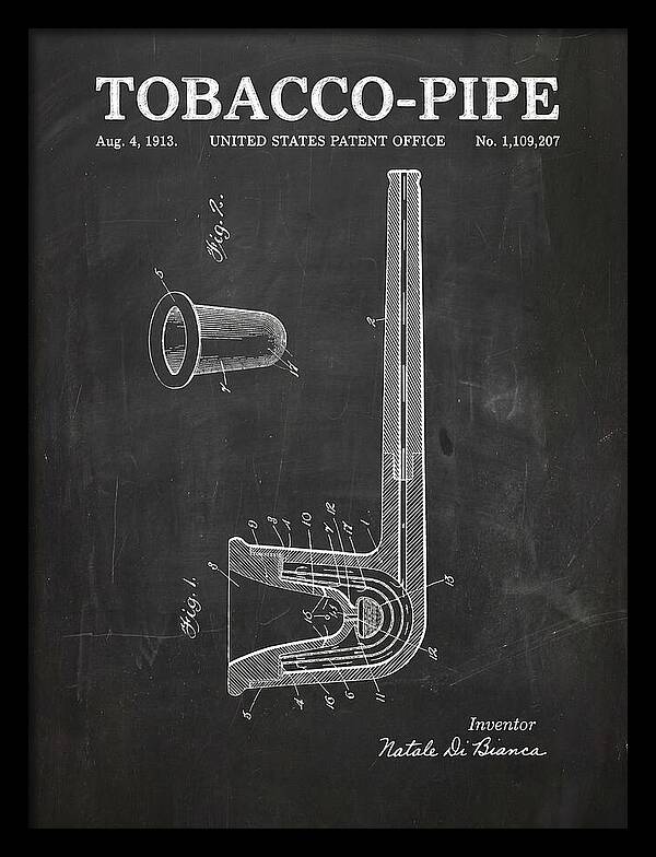 Tobacco Pipe Chalkboard Patent Us1109207a