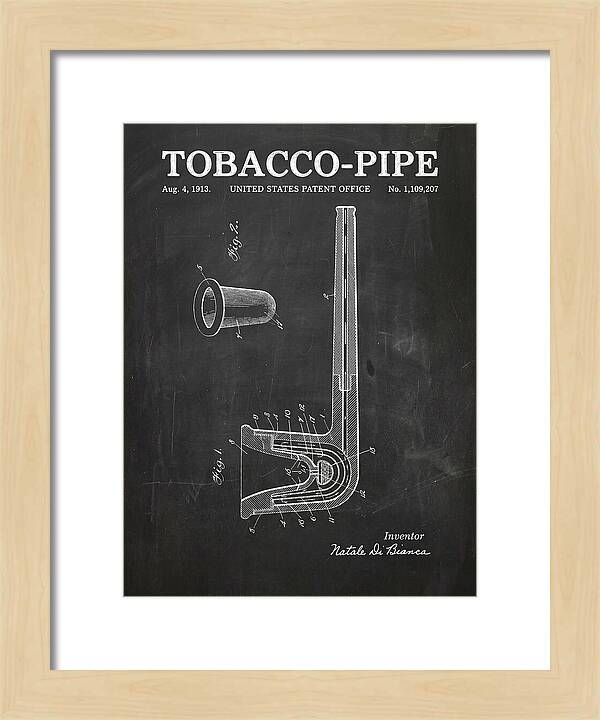 Tobacco Pipe Chalkboard Patent Us1109207a