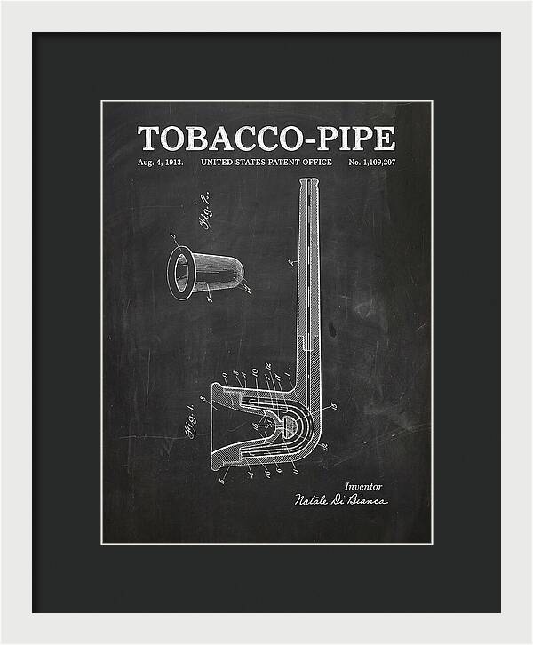 Tobacco Pipe Chalkboard Patent Us1109207a