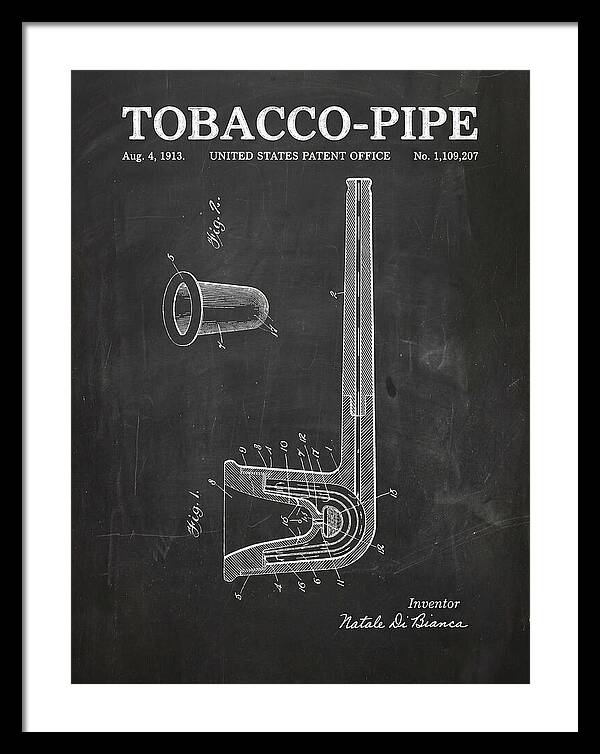 Tobacco Pipe Chalkboard Patent Us1109207a