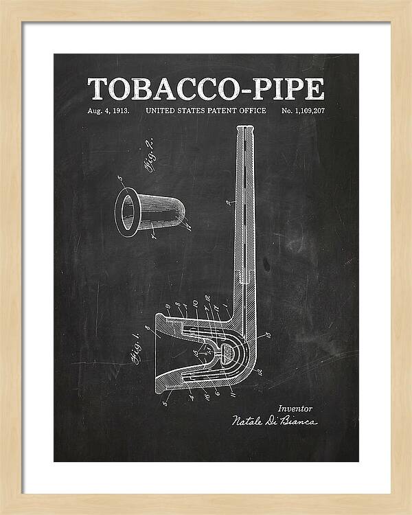 Tobacco Pipe Chalkboard Patent Us1109207a