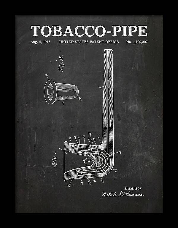 Tobacco Pipe Chalkboard Patent Us1109207a