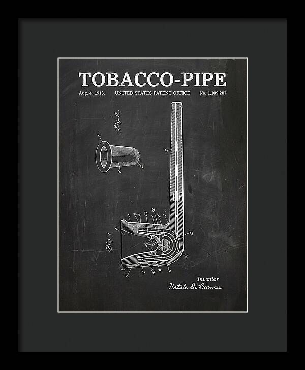 Tobacco Pipe Chalkboard Patent Us1109207a
