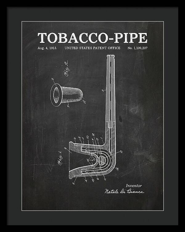 Tobacco Pipe Chalkboard Patent Us1109207a