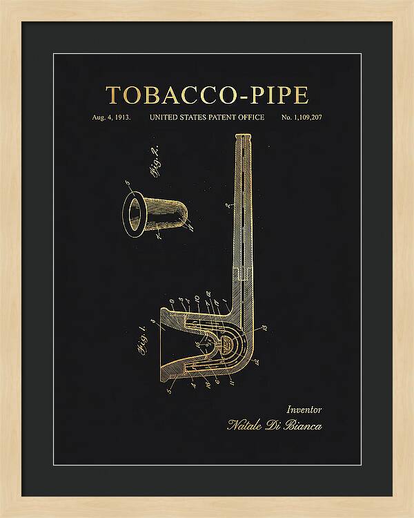 Tobacco Pipe Gold Patent Us1109207a