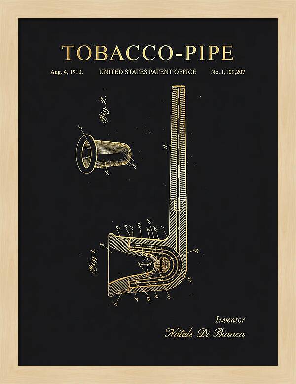 Tobacco Pipe Gold Patent Us1109207a