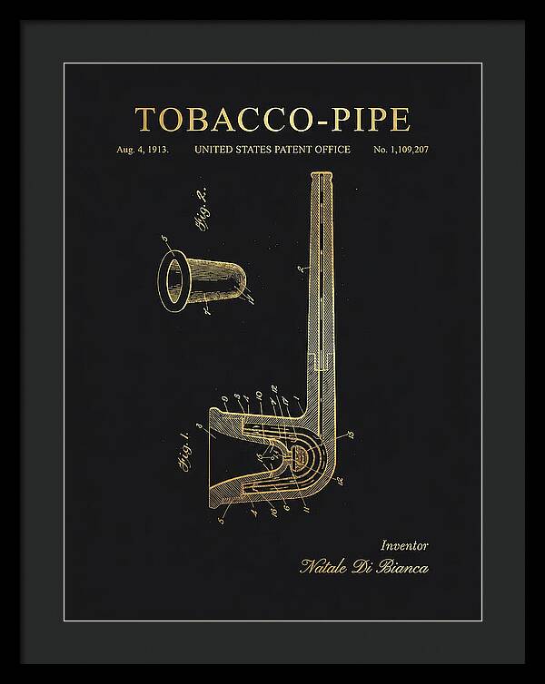 Tobacco Pipe Gold Patent Us1109207a