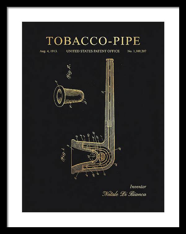 Tobacco Pipe Gold Patent Us1109207a