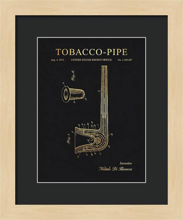 Tobacco Pipe Gold Patent Us1109207a