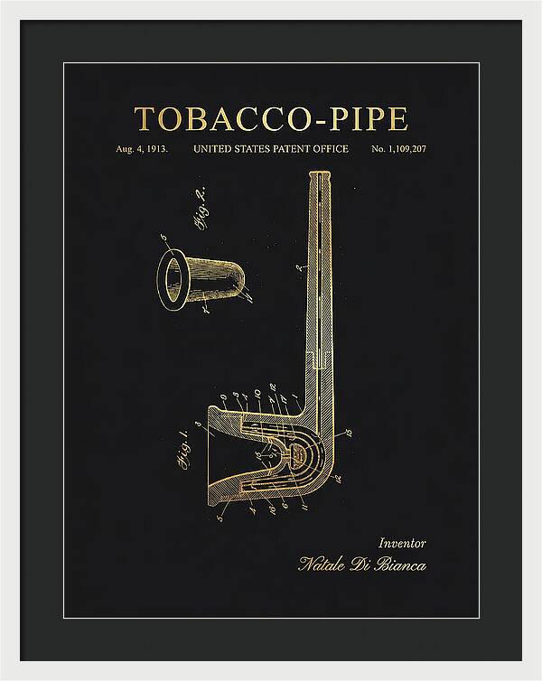 Tobacco Pipe Gold Patent Us1109207a