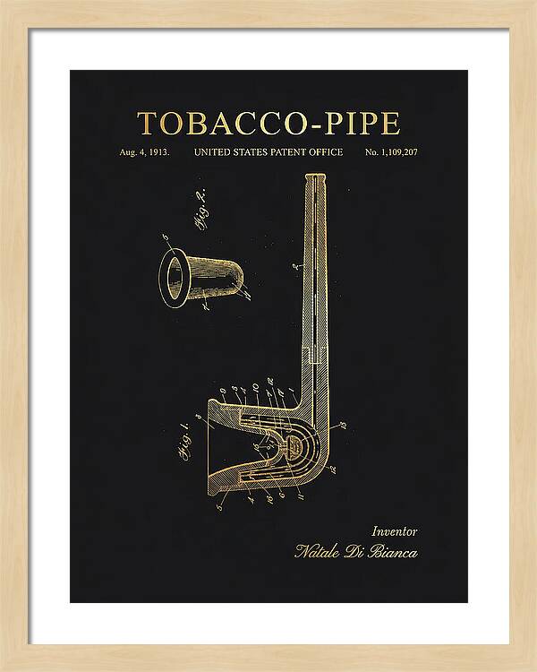 Tobacco Pipe Gold Patent Us1109207a