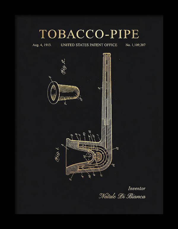 Tobacco Pipe Gold Patent Us1109207a