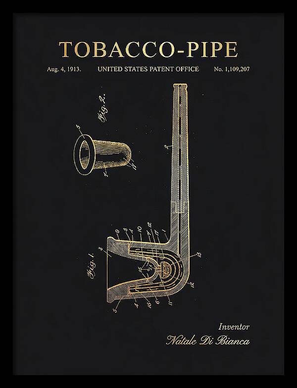 Tobacco Pipe Gold Patent Us1109207a