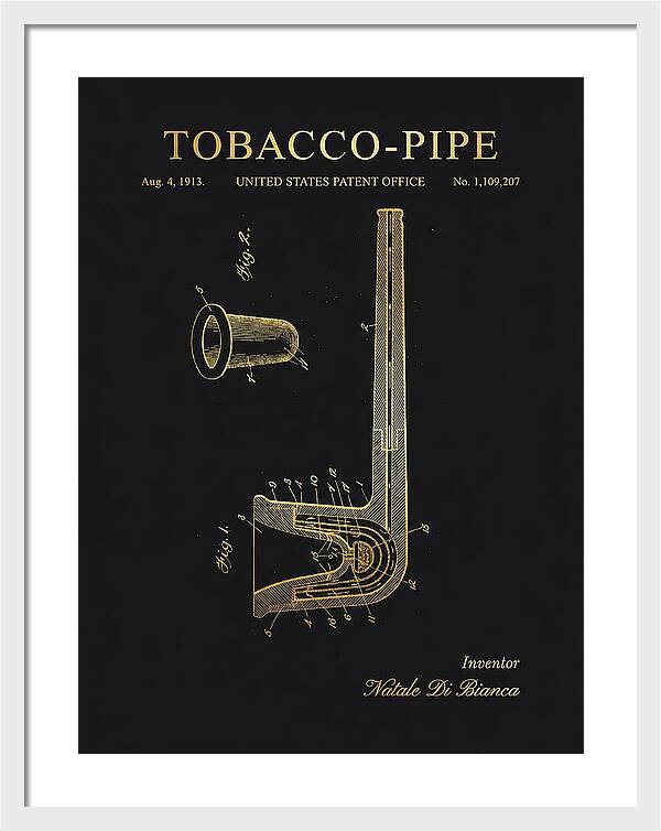 Tobacco Pipe Gold Patent Us1109207a
