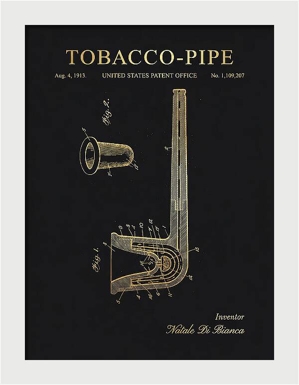 Tobacco Pipe Gold Patent Us1109207a