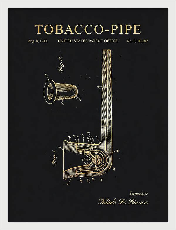 Tobacco Pipe Gold Patent Us1109207a