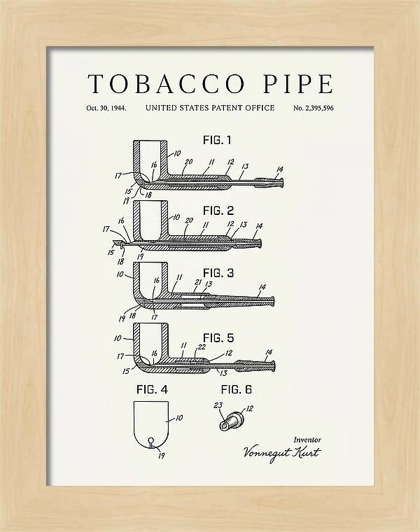 Tobacco Pipe Minimalist Patent Us2395596a