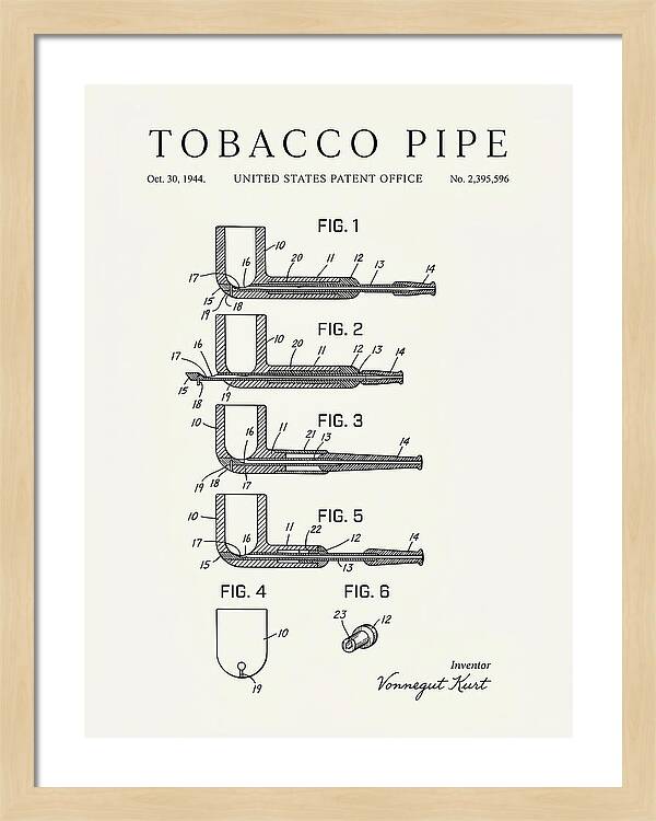 Tobacco Pipe Minimalist Patent Us2395596a