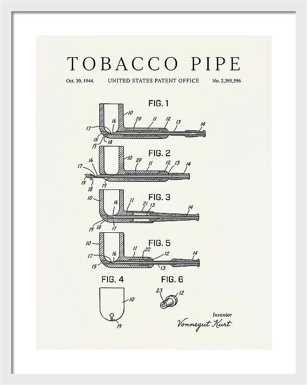 Tobacco Pipe Minimalist Patent Us2395596a