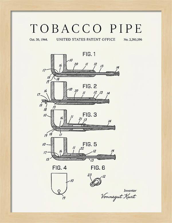Tobacco Pipe Minimalist Patent Us2395596a