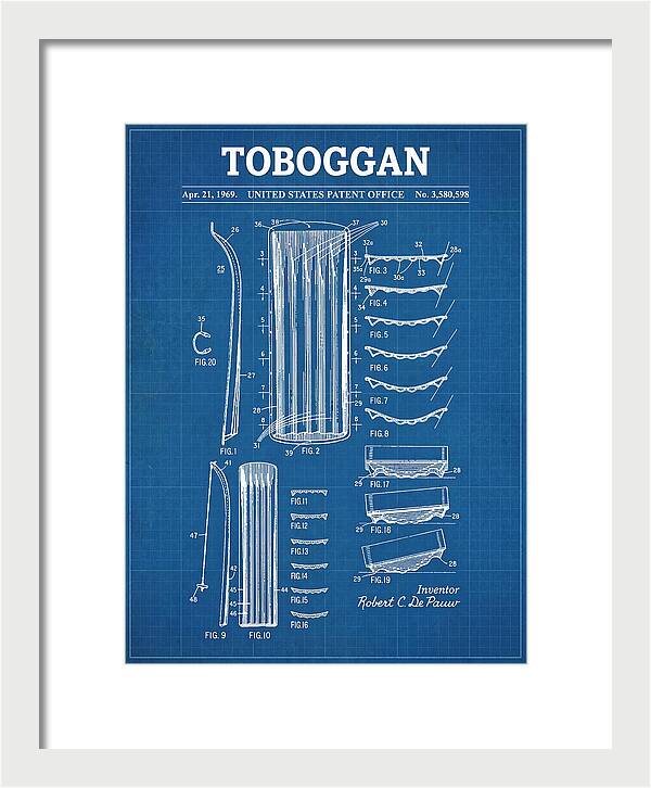 Toboggan Blueprint Patent Us3580598a