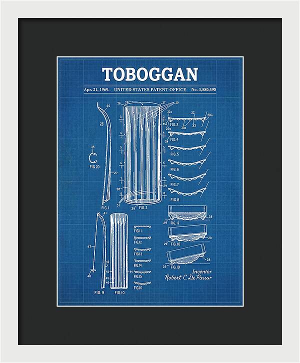 Toboggan Blueprint Patent Us3580598a