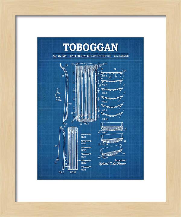 Toboggan Blueprint Patent Us3580598a