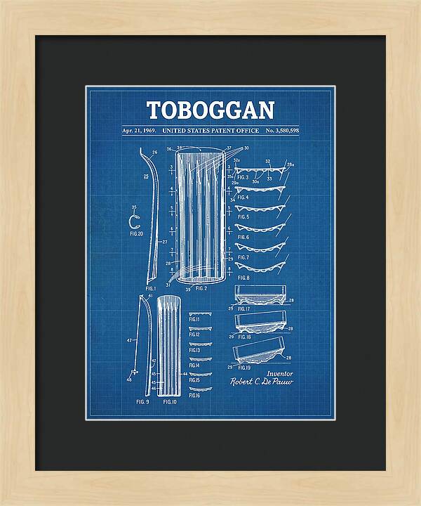 Toboggan Blueprint Patent Us3580598a