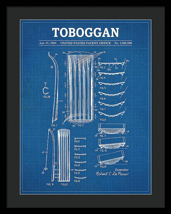 Toboggan Blueprint Patent Us3580598a